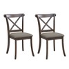Sapphtopaz Modern Simple Wooden Dining Chairs Set of 2, Farmhouse Upholstered Kitchen Chairs with X Back for Dining Room, Kitchen - 4 of 4