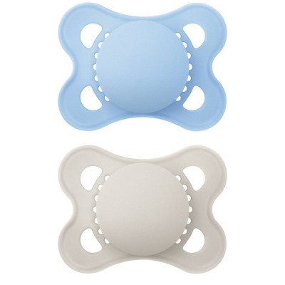 MAM Matte Original Unprinted Pacifier 0-6 Months - Boy - 2pc