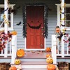 Costway 9ft Pre-lit Christmas Halloween Garland Black w/ 50 Purple LED Lights - 3 of 4