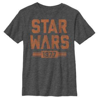 Boy's Star Wars Vader Striped Logo T-Shirt