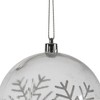 Vickerman Ball White Glitter Swirl Ornament - 2 of 4