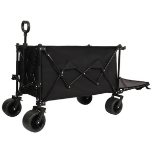 YONWAY Heavy-Duty Foldable Wagon with Extended Tailgate,480LBS Capacity,All-Terrain Beach Wheels,Perfect for Beach Trips,Fishing,Shopping,Black - 1 of 4