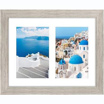 Americanflat Double Picture Frame with tempered shatter-resistant glass - Horizontal and Vertical Formats for Wall -  Available in a variety of Colors