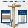 Cat Window Perch, Cat Scratcher - 40 Inch with Sisal Post, Height Adjustable, 2 Wall Shelves, Removable Cushion, Suction Cups for Small Spaces - 3 of 4