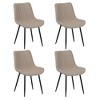 GDFStudio Thalor Modern Metal Upholstered Dining Chairs with Padded Backrests (Set of 4) - 2 of 4
