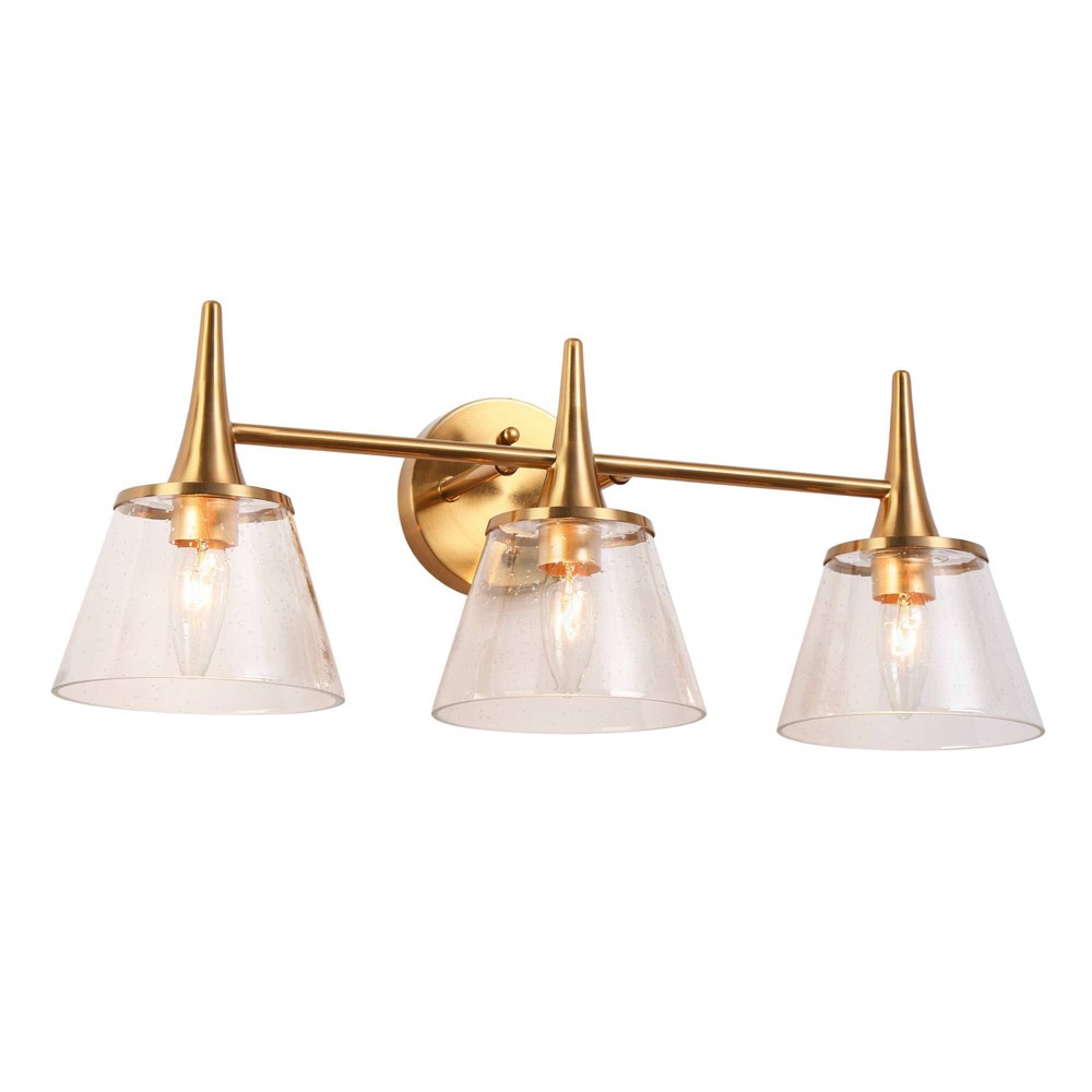 Photos - Light Bulb LNC Quoridan 22.4" 3-Light Brushed Gold Bathroom Vanity Light LED Vanity L