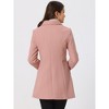 INSPIRE CHIC Women's Christmas Peter Pan Collar Double Breasted Long Trench Winter Pea Coat - 4 of 4