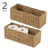 mDesign Small Woven Seagrass Bathroom Toilet Tank Storage Basket - image 2 of 4