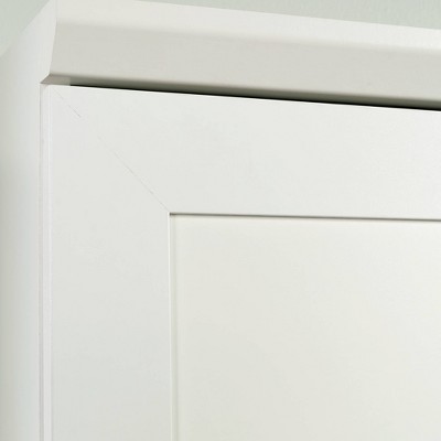Soft White Tall Kitchen Storage Cabinet with Adjustable Shelves