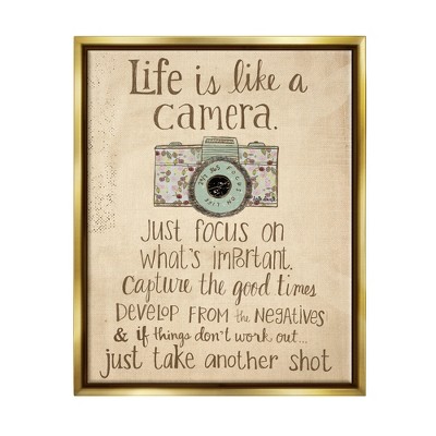 Stupell Industries The Home Decor Life Is Like A Camera Inspirational