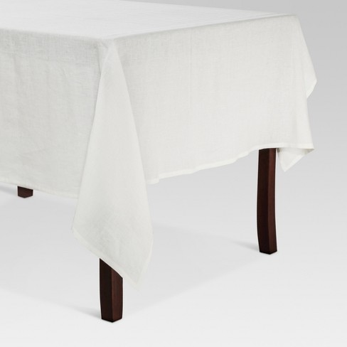 white linen tablecloth rectangle