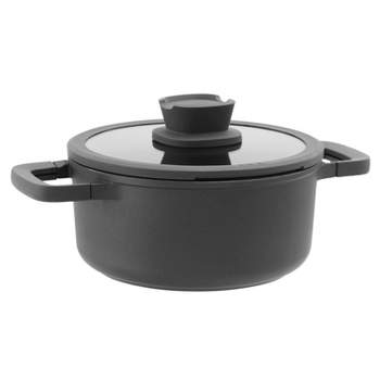 BergHOFF Leo Stone+ Non-stick Ceramic Stockpot With Glass Lid, Recycled Cast Aluminum