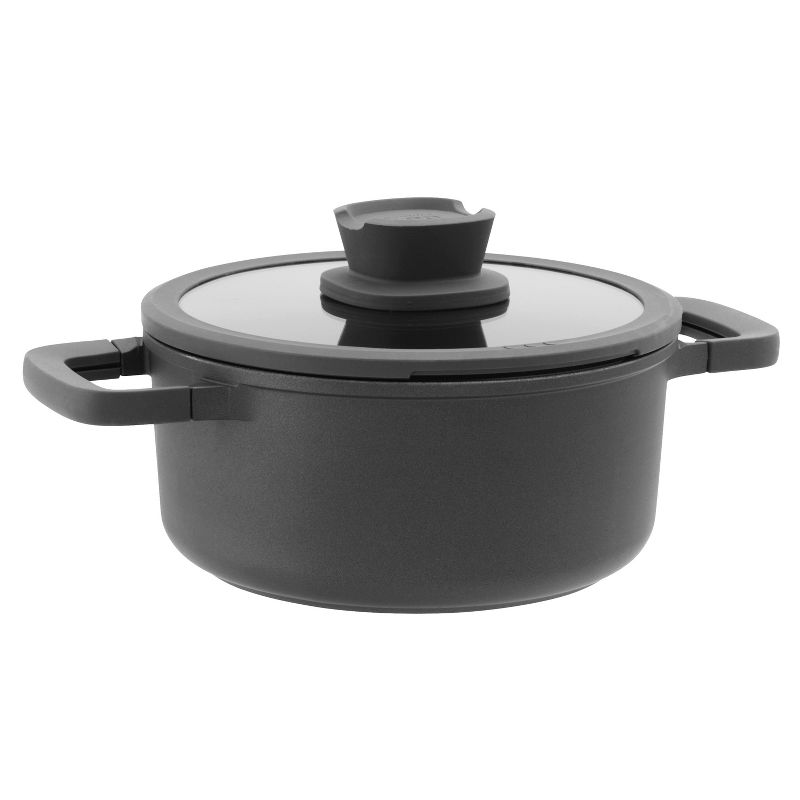 BergHOFF Leo Stone+ Non-stick Ceramic Stockpot With Glass Lid, Recycled Cast Aluminum, 1 of 10