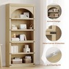 Arched Bookcase 5 Shelf Bookshelf 68.7" Tall Bookcase Farmhouse Curved Storage Rack Bookshelves - 4 of 4