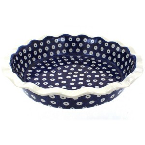Blue Rose Polish Pottery Z159 Manufaktura Pie Plate - 1 of 2
