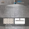 CASAINC 1-Spray Patterns with 10 in. Ceiling Mount Dual Shower Heads with Hand Shower Faucet (Valve Included) - 2 of 4