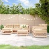 vidaXL Patio Lounge Set with Cushions Outdoor Furniture Set 7 Piece Solid Wood - Natural Pine - 2 of 4