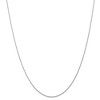 Black Bow Jewelry 0.7mm 10k White Gold Solid Cable Rope Chain Necklace - 3 of 4