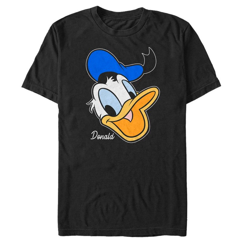 Men's Mickey & Friends Donald Duck Big Face T-Shirt, 1 of 6