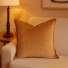 TopComfy Support Pillow Homey Cozy Velvet Throw Pillow with Luxe Mocha Shine for Elegant Decor, Brown, 17"*17"*10" - 3 of 4