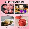 JDICTION 2 Pcs Rose Silicone Molds, Non-Stick Reusable Flower Molds for Soap, Candy, Chocolate, Ice, Cake, Jelly - 4 of 4
