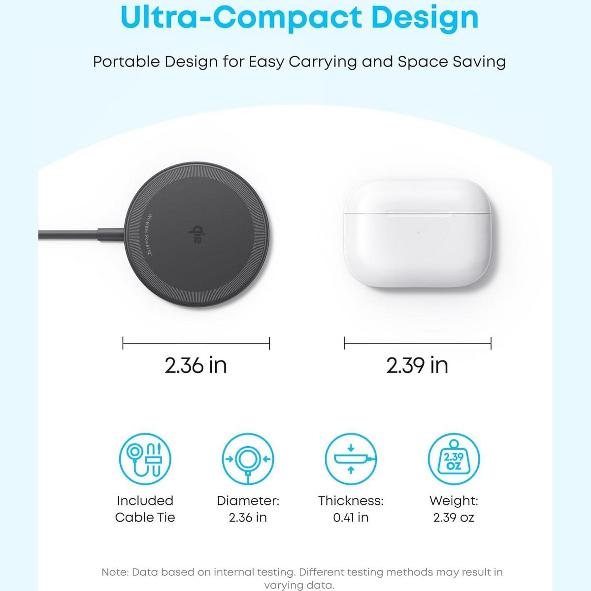 Anker Zolo Magnetic Wireless Charger, 15W MagSafe-Compatible Wireless Charging Pad, for iPhone, AirPods, and More (Black, 2 Pack) - thumbnail 5