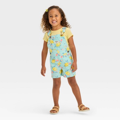 Girls' Short Sleeve Romper - Cat & Jack™ Yellow : Target