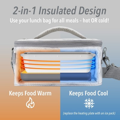 Bentgo Heat Electric Lunch Bag White Marble