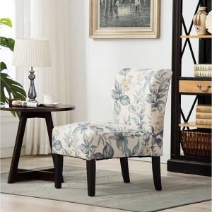 Sapphtopaz Accent Chair Print Fabric Armless Chair Lounge Chair Modern Living Room Chair Comfy Chair for Living Room - 1 of 4