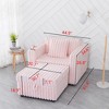 Imitation Rabbit Plush Modular Single Sofa Chair with 30.7'' Ottoman, Hydraulic Lift Storage, and Detachable Cushions - 4 of 4