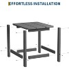 Square HDPE Outdoor Side Table - Durable Adirondack Patio End Table for Beach, Porch - Weather Resistant & Easy to Assemble - 3 of 4