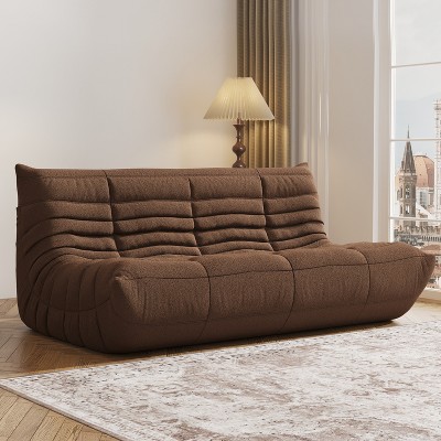 SYFERLORY Armless 3-Seat Togo THREE Seater Large Bean Bag Sofa
