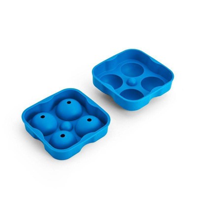 Houdini Blue Silicone 4-Cavity Ice Sphere Mold