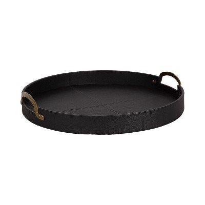 Kate and Laurel Oxbury Round Tray with Handles