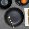 LunaLulinlk (2 pack) Stoneware Dinner Plate, Black Onyx Collection - 3 of 4