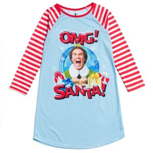 Elf Buddy the Elf Christmas Girls Nightgown Pajamas Little Kid to Big Kid - 1 of 4