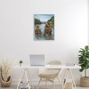 Stupell Industries Brown Grizzly Bear Family Fishing Mountain Lake Landscape Black Framed Giclee Art - 2 of 4