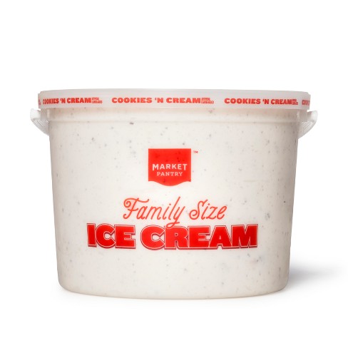 Family Size Cookies Cream Ice Cream 128 Fl Oz Market Pantry