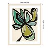 Kate and Laurel Framed Art Midnight Floral 3 by Alicia Bock, 34x42, Woodgrain Stripe Blonde - 2 of 4