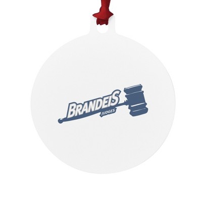 Brandeis University Secondary Logo Aluminum Holiday Christmas Tree Ornament