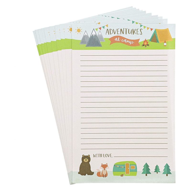 Juvale 48 Piece Camp Themed Stationery and Sticker Pack for Kids with Envelopes for Writing Letters, 5 of 7