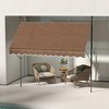 Sapphtopaz Retractable Awning Manual Patio Awnings Sunshade Shelter UV Resistant Aluminum Frame for Deck, Balcony, Yard - 4 of 4