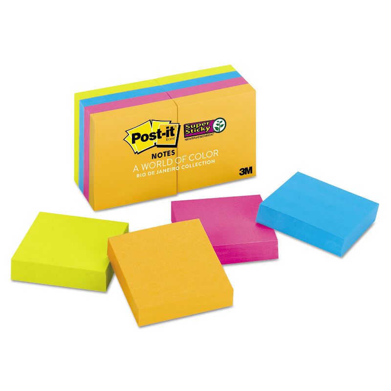 Post-it Pads in Rio de Janeiro Colors 2 x 2 90-Sheet 8/Pack 6228SSAU, 1 of 10