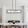ALOADECOR 4-Light Matte Black Bubble Chandelier Square/Rectangle Industrial Light  Fixrures for Dining Room - 4 of 4