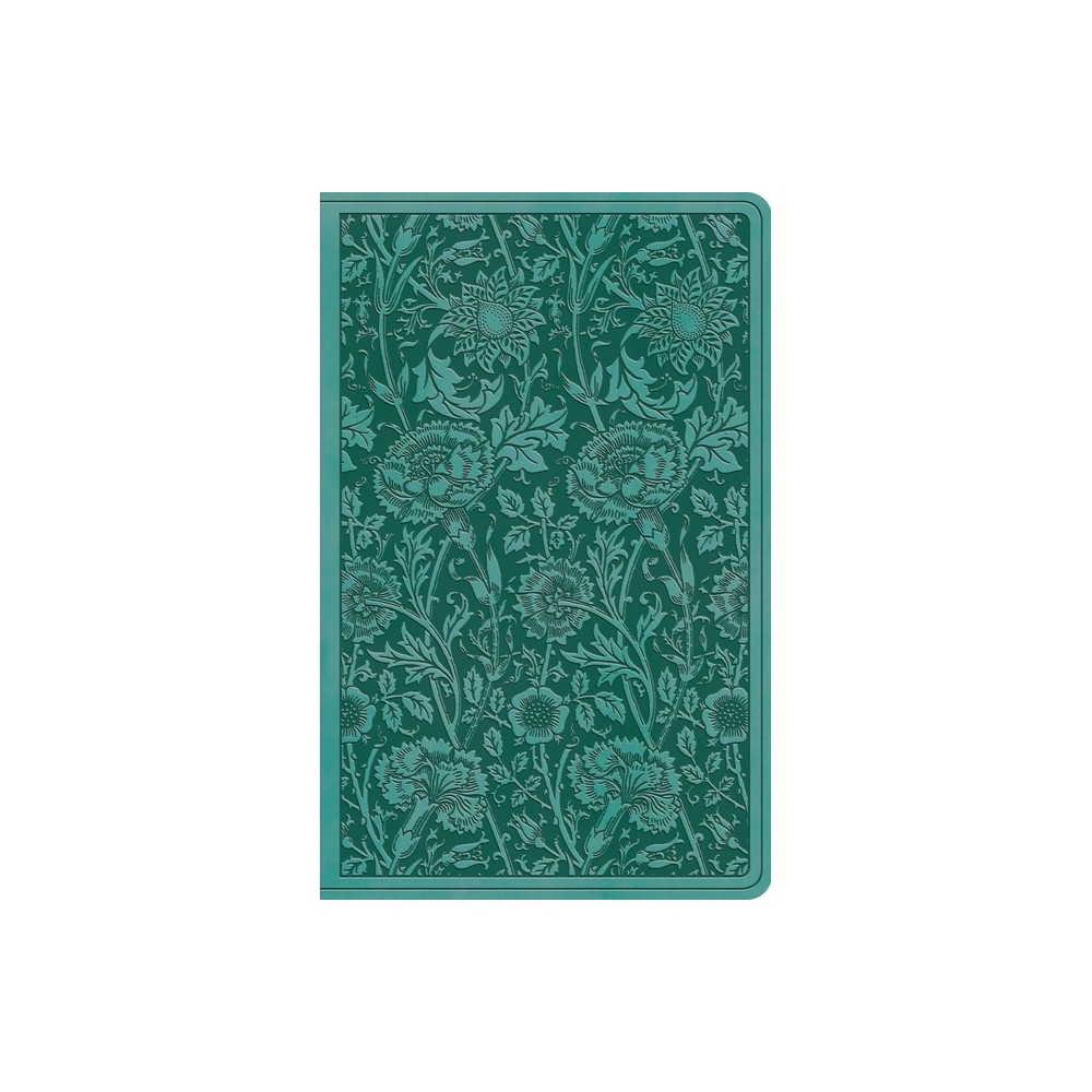 ESV Premium Gift Bible (Trutone, Teal, Floral Design) - by Esv Bibles (Leather Bound)