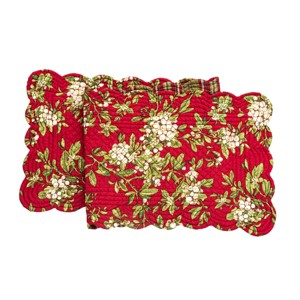 C&F Home 14" x 51" Mistletoe Leave Table Runner - 1 of 3