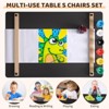 Kids Art Table and 2 Chairs,Toddler Craft and Play Wood Activity Table with Storage Bins, Drawing Desk, Kids Activity Table and Study Table - 4 of 4
