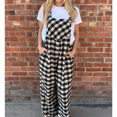 Kori America Full Size Sleeveless Ruched Wide Leg Overalls main image 1