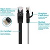 Monoprice Flat Cat6 Ethernet Patch Cable - 2 Feet - Black, Snagless RJ45, Flat, 550MHz, UTP, Pure Bare Copper Wire, 30AWG - Flexboot Series - 3 of 4