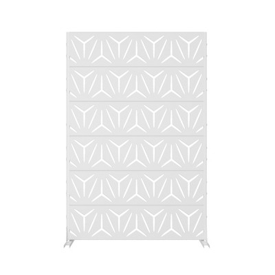 Lirago Outdoor Privacy Screen 72 in Galvanized Metal Fence Panels
